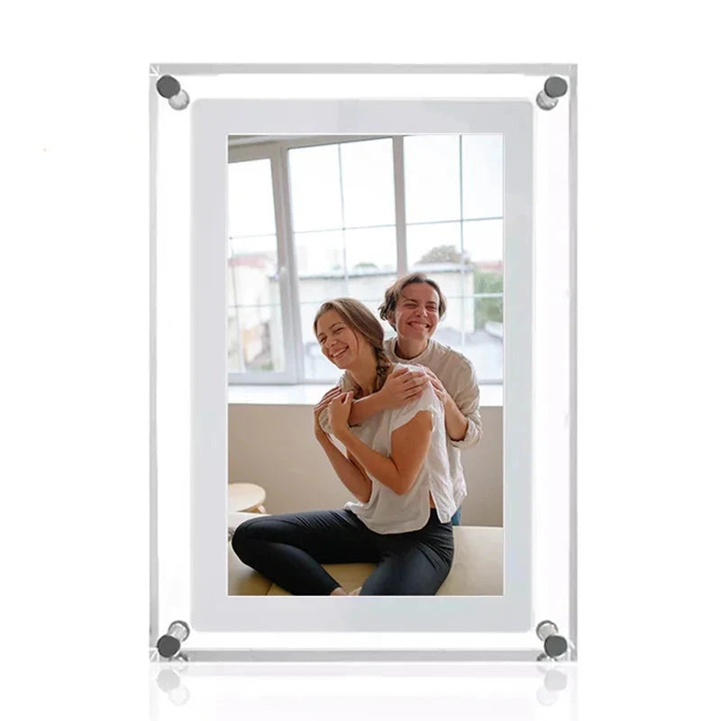 Acrylic Digital Photo Frame 5/7 Inch 1000mAh Vertical Display IPS Screen 4G Memory Battery Porta Retrato Digital 3Life Store