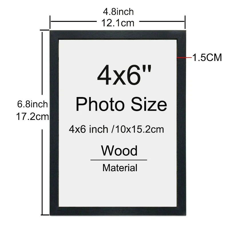 14pcs 4x6 Inch Picture Frames, Wooden Photo Frames without Mat ,Tabletop or Wall Display for Prints, Paintings, Poster penny art Store