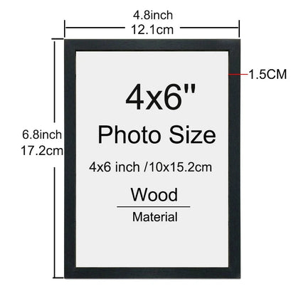 14pcs 4x6 Inch Picture Frames, Wooden Photo Frames without Mat ,Tabletop or Wall Display for Prints, Paintings, Poster penny art Store