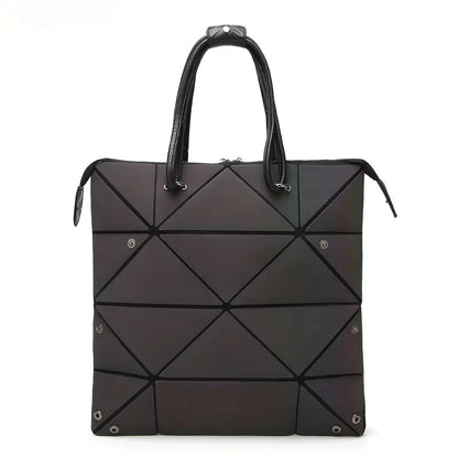Women Shoudler Bags Luminous Geometric Fold Handbag Tote Bag Luxury Brand Ladies Handbag Diamond Lattice Shoudler Bags for Women Shop1105169510 Store