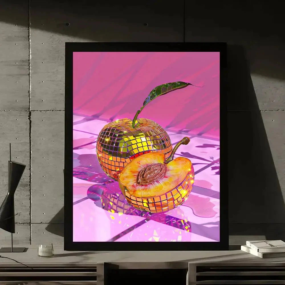 Pink Preppy Print Dopamine Wall Art Poster Gallery Prints Self Adhesive Home Decor Decoration Wall Decals Living Room Sticker Shop1105053713 Store