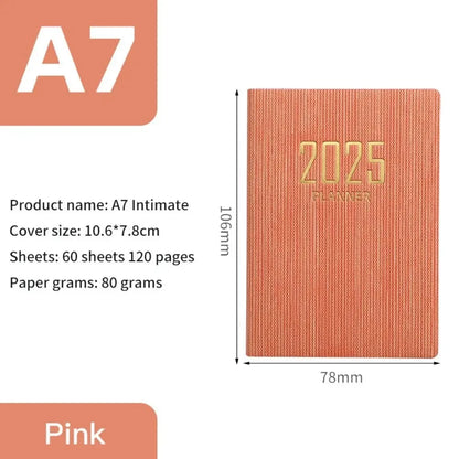 Minimalist A5 2025 Agenda Book with Calendar To Do List A5 Notebook Spanish Morandi Color 2025 Planner Notebook School Office Gadget Store
