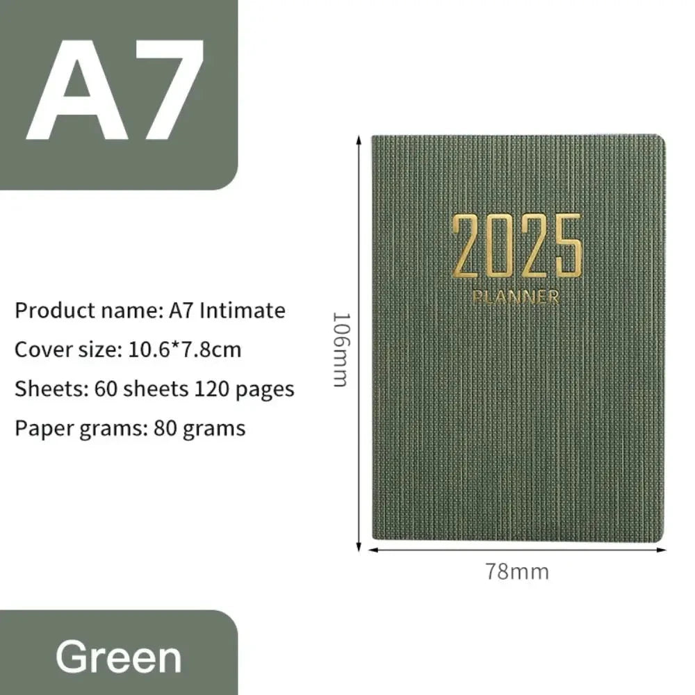 Minimalist A5 2025 Agenda Book with Calendar To Do List A5 Notebook Spanish Morandi Color 2025 Planner Notebook School Office Gadget Store