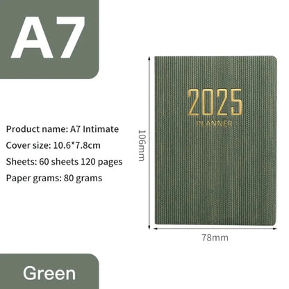 Minimalist A5 2025 Agenda Book with Calendar To Do List A5 Notebook Spanish Morandi Color 2025 Planner Notebook School Office Gadget Store