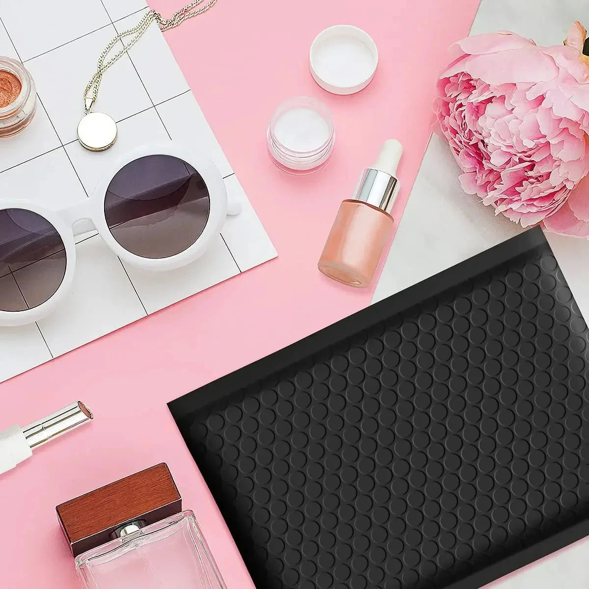 100Pcs Shipping Bags for Packaging Black Bubble Envelope Small Business Supplies Packing Bag Mailer Delivery Package JF Office Supplies Store