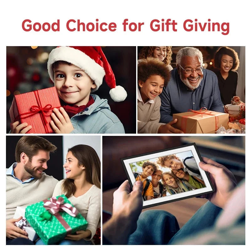 Christmas Gift Frameo 10.1 Inch WiFi Digital Picture Frame，1280 * 800IPS HD Cloud Smart Digital Photo Frame,32GB Storage, Wingmarg Store