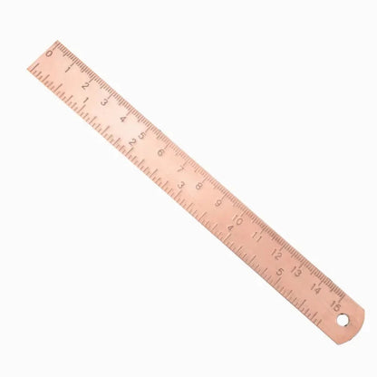 Gold Rose Gold Straight Ruler 15cm Metal Brass Scale Measuring Tools DIY Painting Drawing Kit Notebook Bookmark Copper Ruler Honesty Always Wins Stationery Store