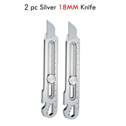 Multifunctional Utility Knife 6 in 1 Stainless Steel нож канцелярия Stationery All Purpose Cutter Bottle Tin Opener Screw Ruler Stationery Chase Store