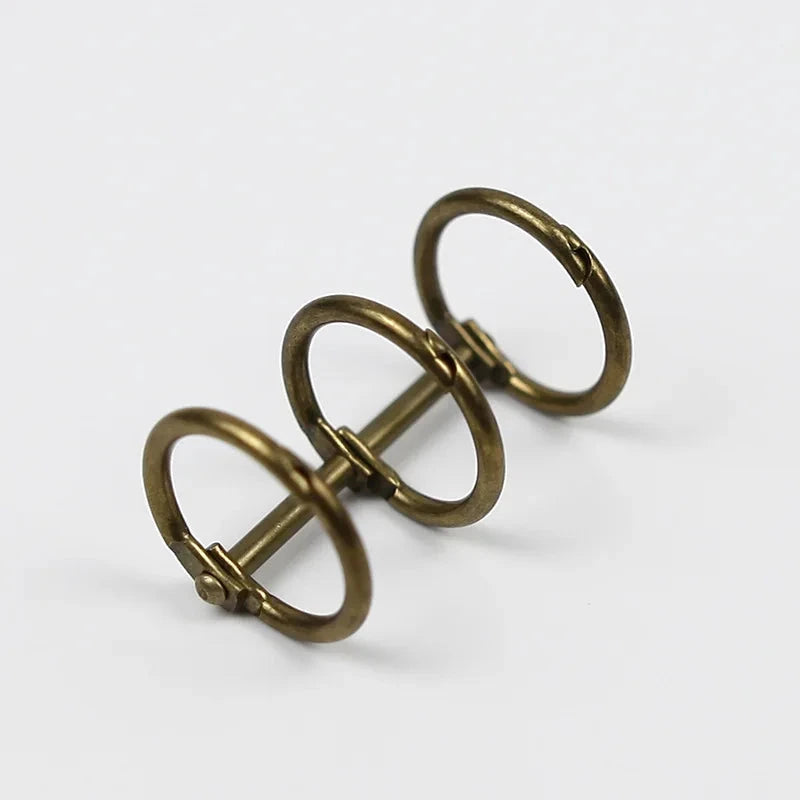 3 Rings Loose Leaf Binder Clips DIY Metal Album Scrapbook Photo Album Clips Binder Rings Desk Calendar Circle Office Supplies Hotluck Stationery Store