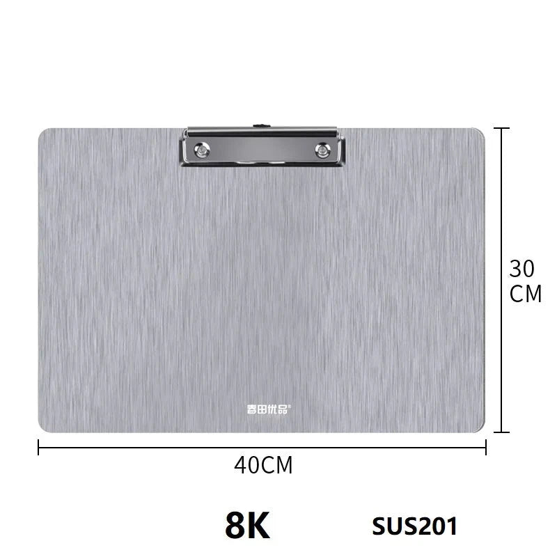 Clip Board Stainless Steel Writing Pad Folder Paper Office Supplies Organizer Clipboard Storage Box Document Pad Paper Holder Shop1103467202 Store