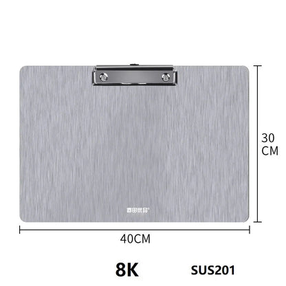 Clip Board Stainless Steel Writing Pad Folder Paper Office Supplies Organizer Clipboard Storage Box Document Pad Paper Holder Shop1103467202 Store