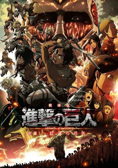 Attack on Titan  Canvas Art Poster  Anime Wall Decor for Bedroom Game Room Shop1104113394 Store