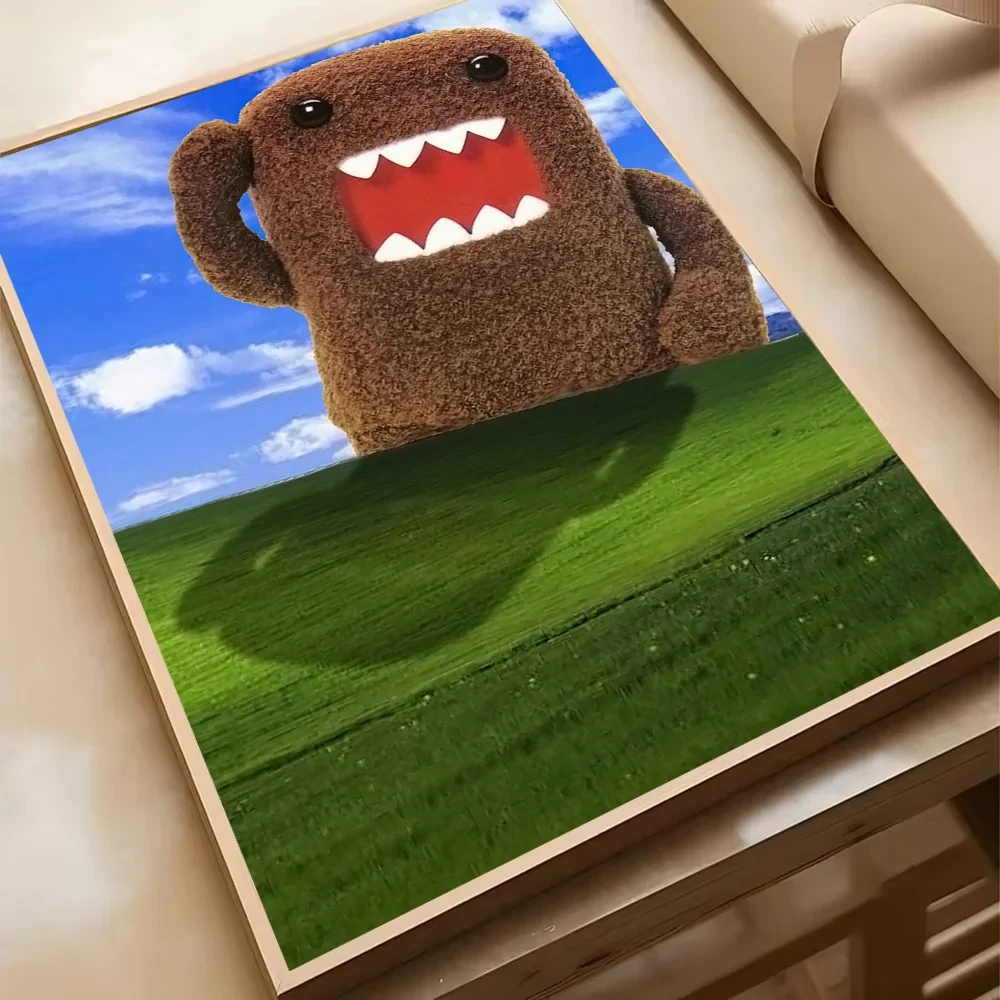 Cute Domo-Kun Classic Movie Poster HD Art Sticky Wall Waterproof Home Living Room Bedroom Bar Aesthetic Decoration YSQ Gift 02 Store