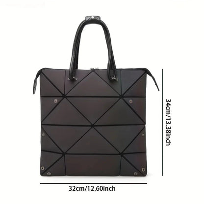 Women Shoudler Bags Luminous Geometric Fold Handbag Tote Bag Luxury Brand Ladies Handbag Diamond Lattice Shoudler Bags for Women Shop1105169510 Store