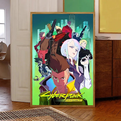 Anime C-Cyberpunk E-Edgerunners Poster Self Adhesive Painting Living Room Office Decoration Bedroom Home Wall Sticker Prints Shop1104823198 Store