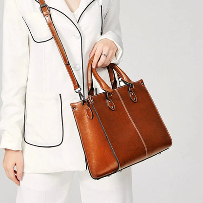 Women Handbag Cross body Shoulder Tote Bag Genuine Leather Shopping Fashion Office Female Real Cowhide Messenger Top Handle Bags BINLILAI Store