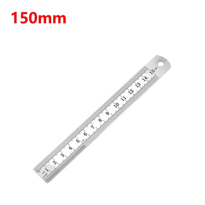 Stainless Steel Metal Straight Ruler Precision Double Sided Precision Measuring Tool Scale Metric Ruler Accessories 15-40cm 3GL02 3C Store