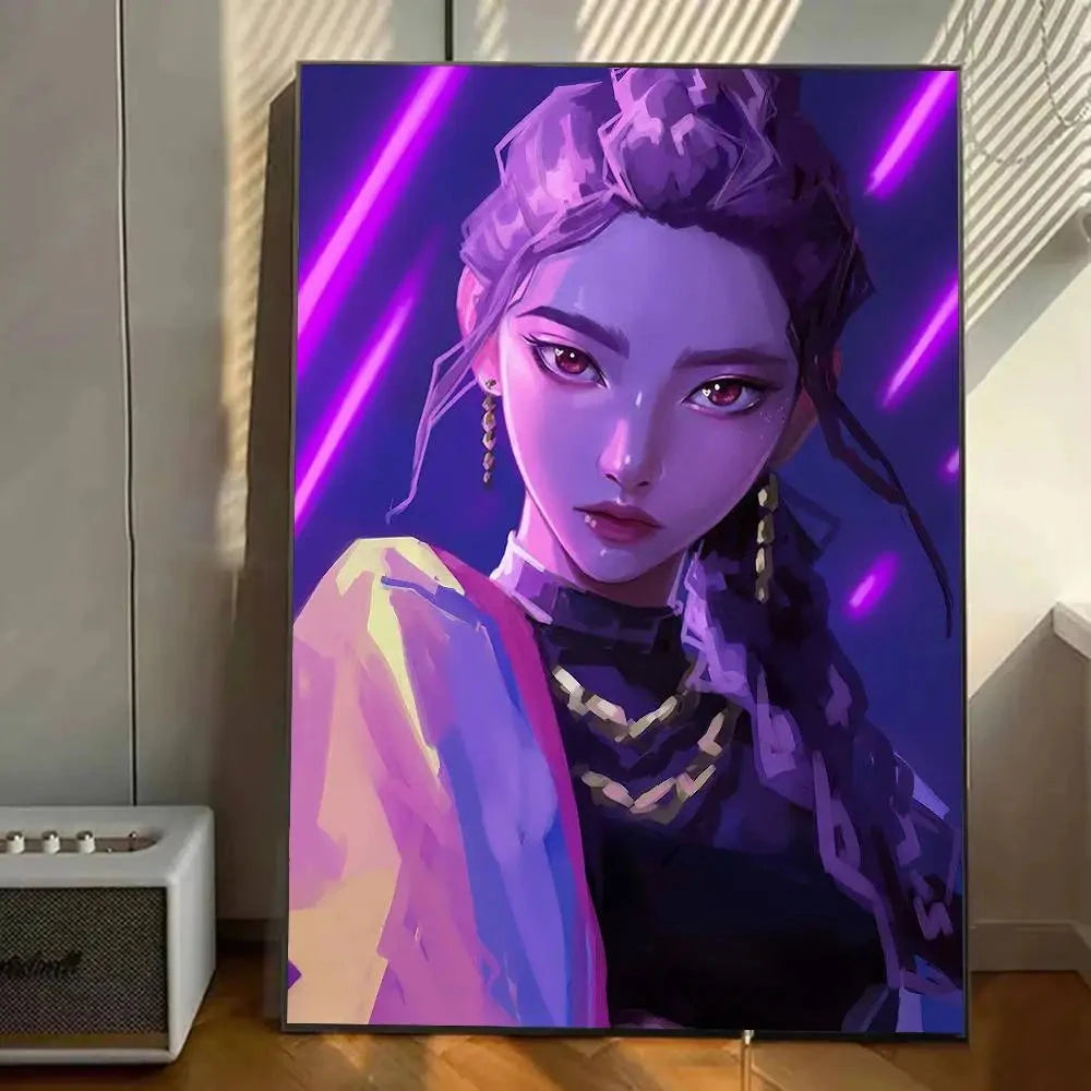 K-pop D-Demon Hunters Anime Poster Gallery Prints Self Adhesive Home Decor Decoration Wall Decals Living Room Sticker Shop1105053713 Store