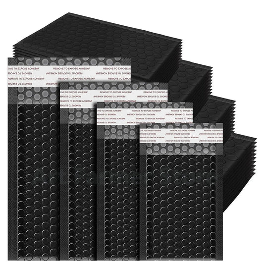 50pcs Packing Bag Black Small Business Supplies Shipping Bags for Packaging Bubble Mailer Delivery Package Envelope Mailing Educational Books Store