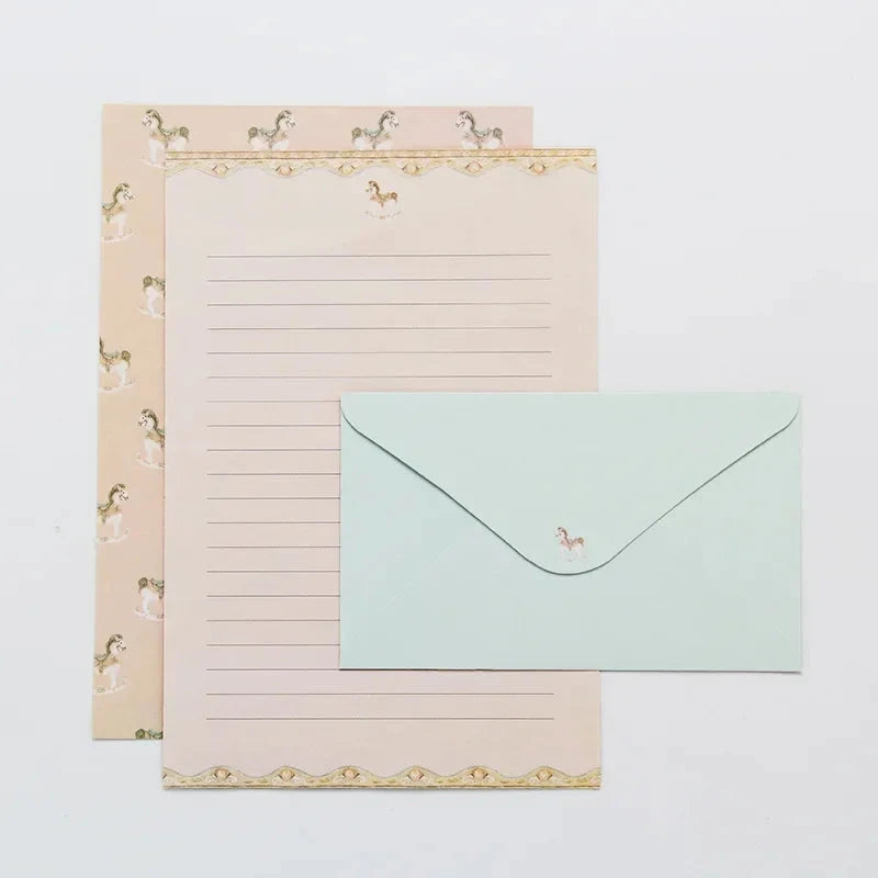 9pcs Cute Envelopes Set Kawaii Letter Pads DIY Postcard Wedding Invitation Card Paper Cover Korean Stationery Office Supplies Sun4rising Stationery Store