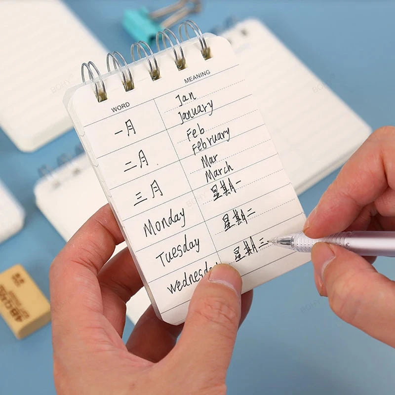 200 Page Line Mini Pocket A7 Diary Notebook To Do Notepad Office Accessories Notebook Acessórios Word Blank Grid Diary SuSu Education Factory Store