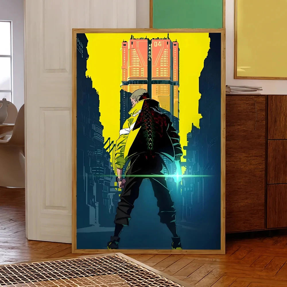 Anime C-Cyberpunk E-Edgerunners Poster Self Adhesive Painting Living Room Office Decoration Bedroom Home Wall Sticker Prints Shop1104823198 Store