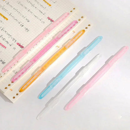 5/10pcs Binding Clips Strip Kawaii 2 Hole Loose Leaf Clips A4 Paper Fasteners DIY Scrapbook File Folder Notebook Accessories Hotluck Stationery Store