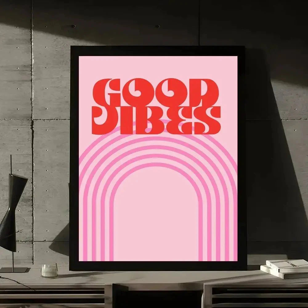 Pink Preppy Print Dopamine Wall Art Poster Gallery Prints Self Adhesive Home Decor Decoration Wall Decals Living Room Sticker Shop1105053713 Store