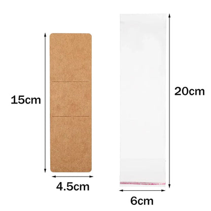 10/30/50 Sets Kraft Bookmark Sleeve Holder Blank Display Cards with OPP Bags for Gift Small Business Selling Packaging Supplies David's Findings Store