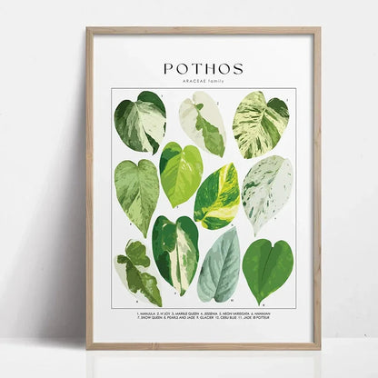 1pc Green Botanical Leaves Interior Art Print Houseplants Nature Indoors Canvas Wall Home Decor Calming Poster Foliage and Plant YOUR COZY HOME Store