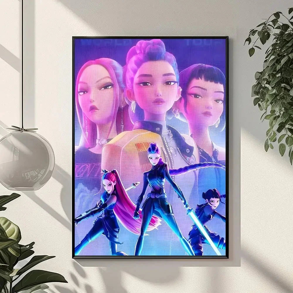 K-KPop D-Demon H-Hunters Sajaboy Poster Art With Prints Home bedroom living room decoration gift Shop1105148117 Store