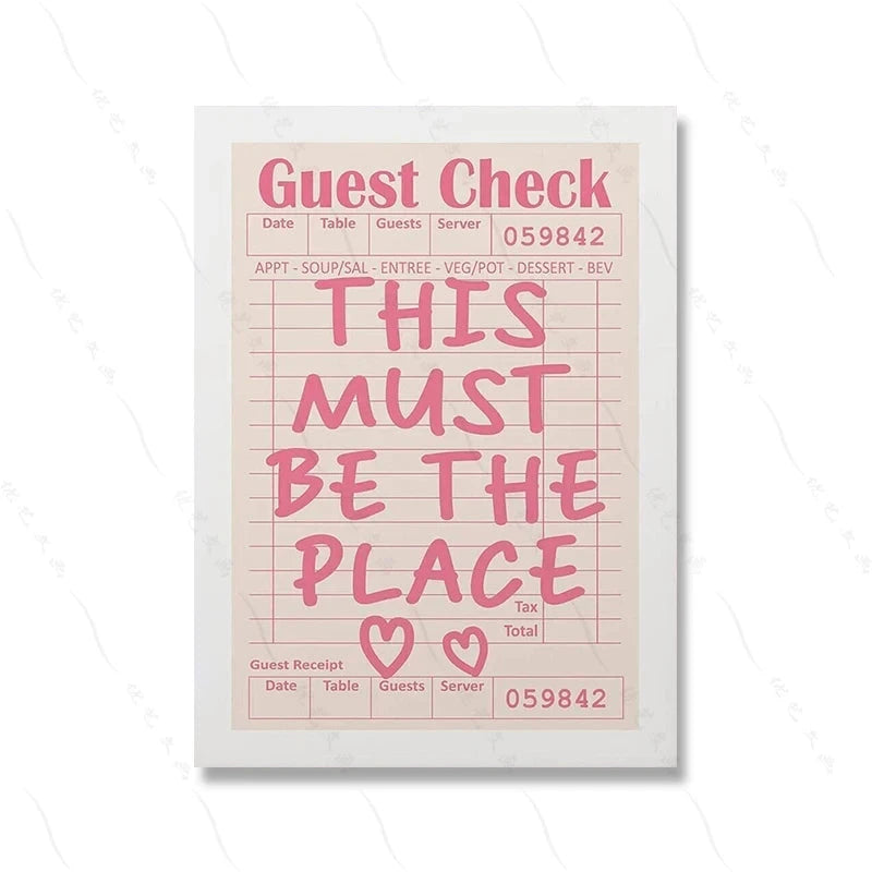 The Homebody Club Print Minimalist Heart Poster Ticket Trendy Living Room Decor Quote Aesthetic Apartment Wall Art Pictures Luckily You Store