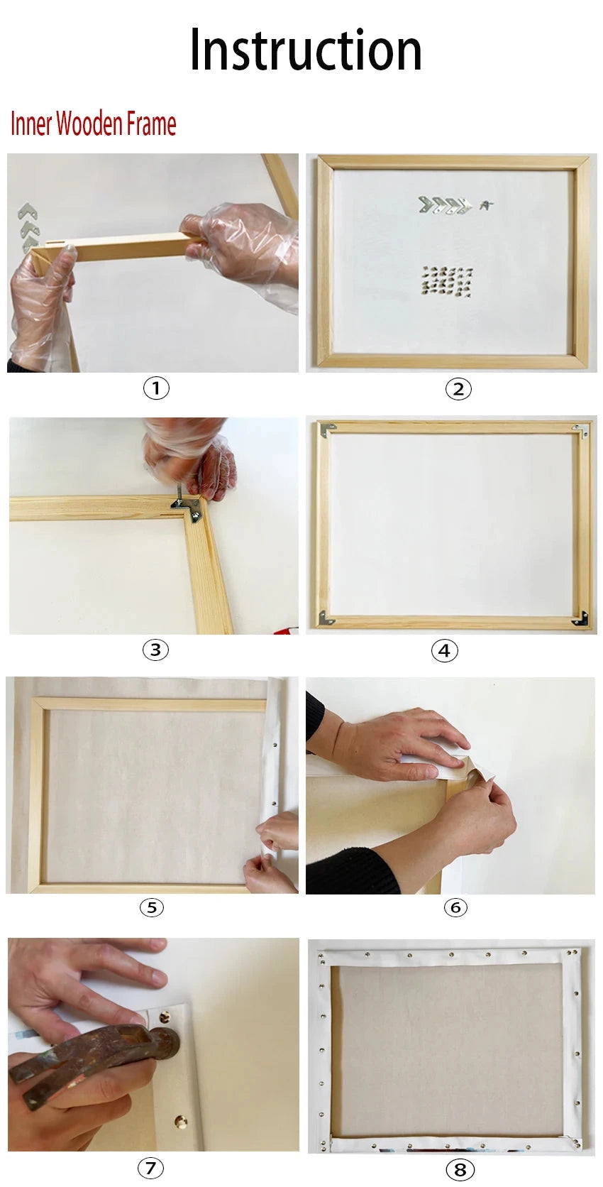 DIY Aluminum Metal Frame, Picture Modern Painting Frame, And Inner Wooden Diy Frame , 2PCS Together Frames, Oil Painting Frame Shop5103029 Store