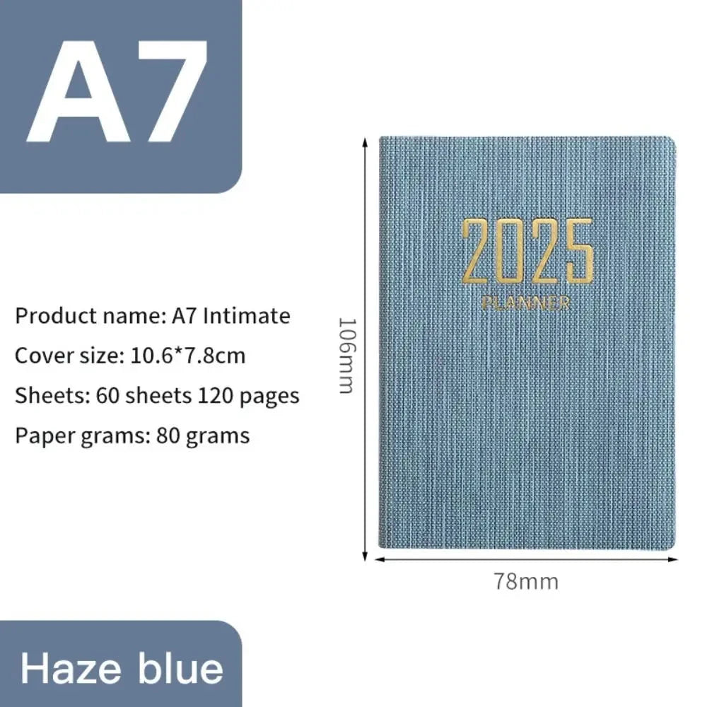 Minimalist A5 2025 Agenda Book with Calendar To Do List A5 Notebook Spanish Morandi Color 2025 Planner Notebook School Office Gadget Store
