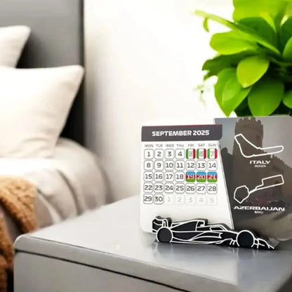 F1 2025 Calendar, Formula 1 Racing Calendar 2025 Desktop Decoration, 2025 Desktop Calendar With F1 Car Stand KITPIPI Home Improvement Store