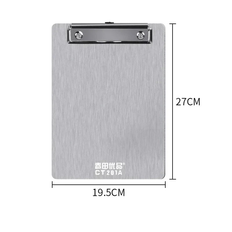 Clip Board Stainless Steel Writing Pad Folder Paper Office Supplies Organizer Clipboard Storage Box Document Pad Paper Holder Shop1103467202 Store