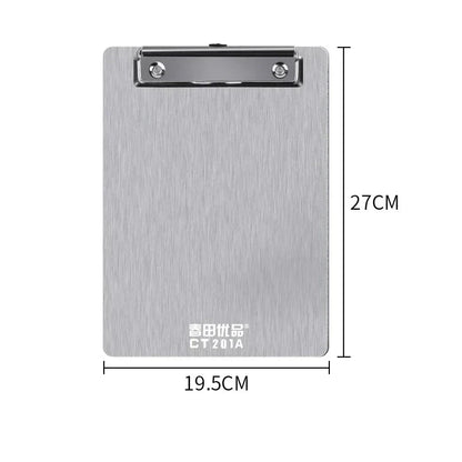 Clip Board Stainless Steel Writing Pad Folder Paper Office Supplies Organizer Clipboard Storage Box Document Pad Paper Holder Shop1103467202 Store