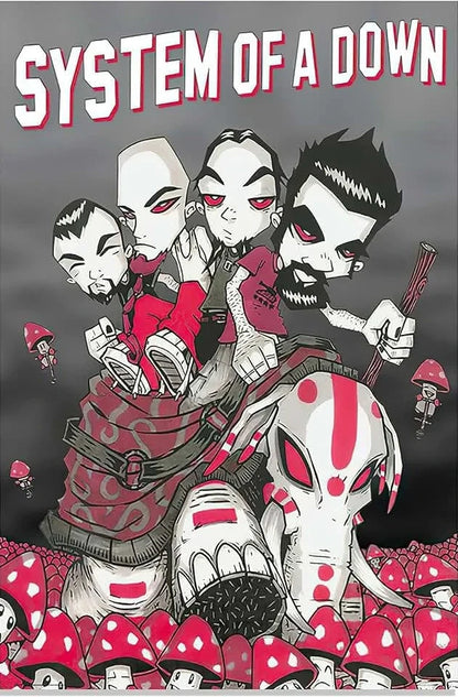 Heavy Metal Band System of A Down Posters Music Album Canvas Painting Wall Art Club Living Room Bedroom Home Office Decor Gift Shop1103333020 Store