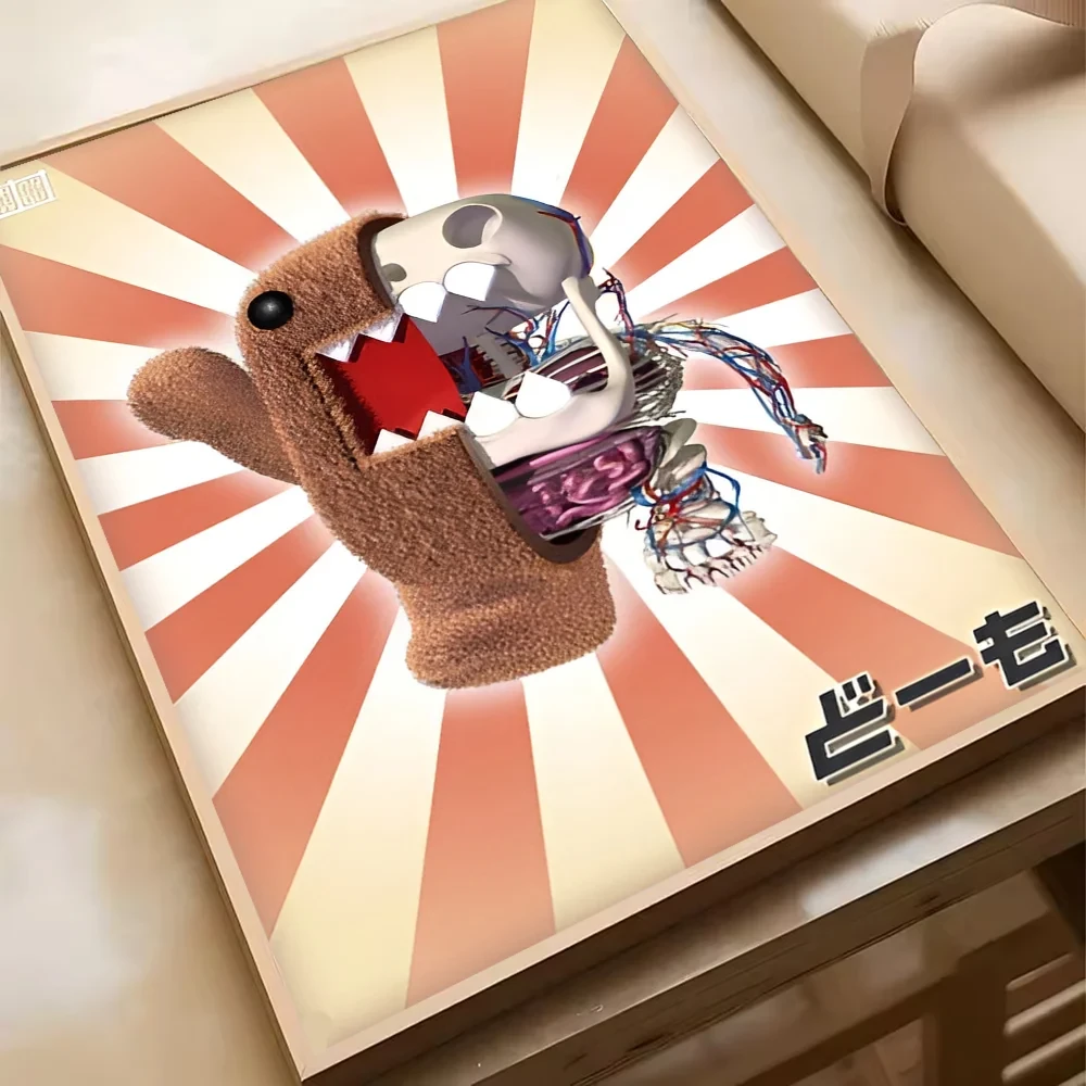 Cute Domo-Kun Classic Movie Poster HD Art Sticky Wall Waterproof Home Living Room Bedroom Bar Aesthetic Decoration YSQ Gift 02 Store