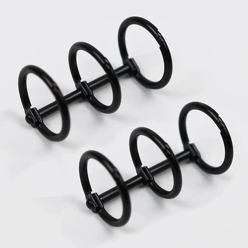 3 Rings Loose Leaf Binder Clips DIY Metal Album Scrapbook Photo Album Clips Binder Rings Desk Calendar Circle Office Supplies Hotluck Stationery Store
