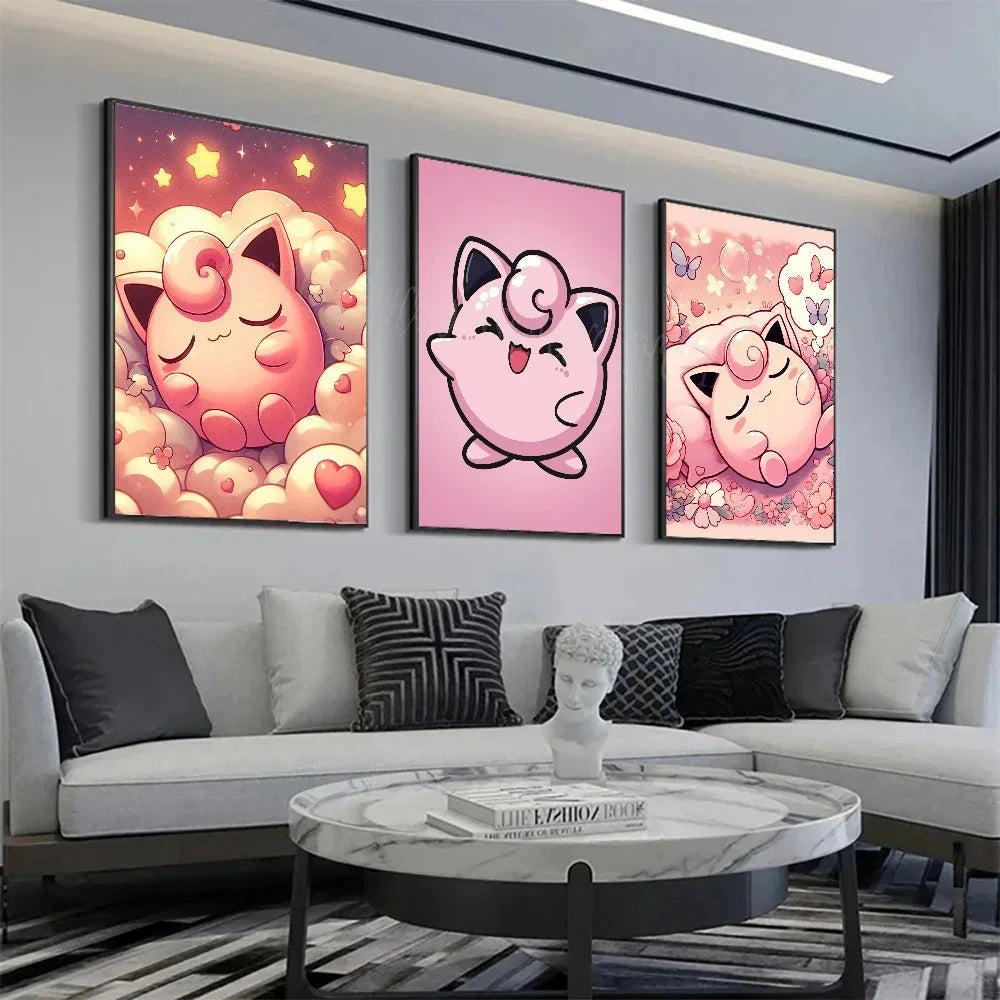 1pc Anime J-Jigglypuff Poster Poster Art Print Bar Living Room Furniture Decor Shop1103660302 Store