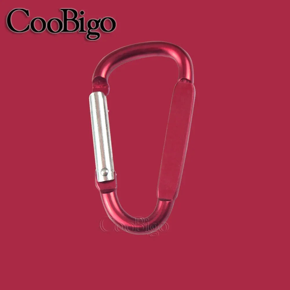 Aluminum Carabiner Key Holder Snap Hook Clip Keychain Keyring Keyfob D Ring Buckle Bottle Hanger Men Outdoor Sport Accessory 2pc CooBigo-Jewelry Store