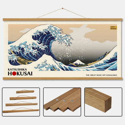 Chi DIY Magnetic Frame Teak Pine Poster Picture  Wooden Photo Frame Painting Canvas Poster Frame Art Hanger Perfect Gift yiqing YQ Kanvas Official Store