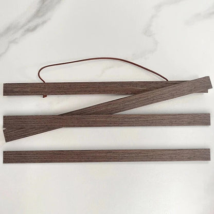 60cm 70cm 80cm 90cm Magnetic Poster Hanger Teak Pine Wood Painting Frame 5 Colors Wood Photo Frame Black White Canvas Frame QIPING-ART Store