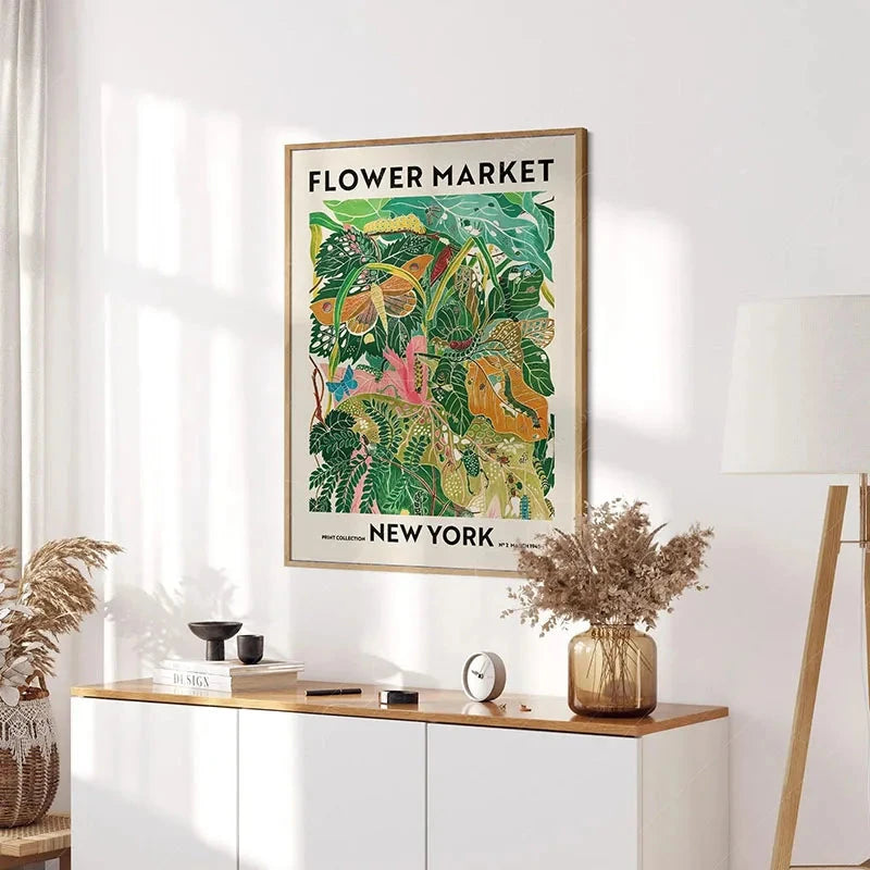 1pc Green Botanical Leaves Interior Art Print Houseplants Nature Indoors Canvas Wall Home Decor Calming Poster Foliage and Plant YOUR COZY HOME Store