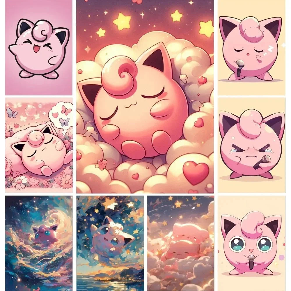 1pc Anime J-Jigglypuff Poster Poster Art Print Bar Living Room Furniture Decor Shop1103660302 Store