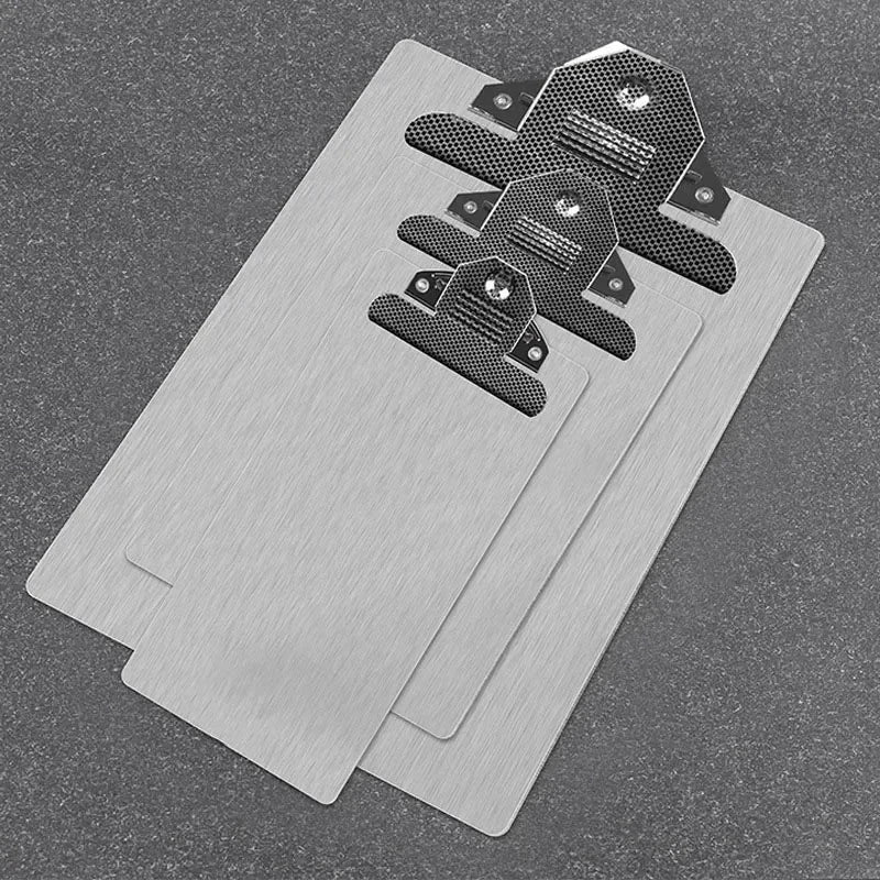 Clip Board Stainless Steel Writing Pad Folder Paper Office Supplies Organizer Clipboard Storage Box Document Pad Paper Holder Shop1103467202 Store