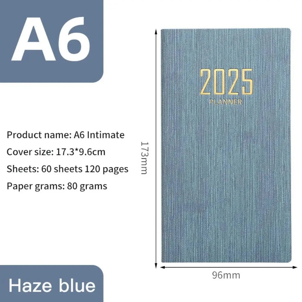 Minimalist A5 2025 Agenda Book with Calendar To Do List A5 Notebook Spanish Morandi Color 2025 Planner Notebook School Office Gadget Store