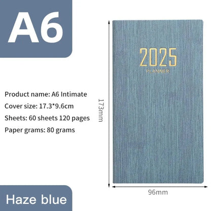 Minimalist A5 2025 Agenda Book with Calendar To Do List A5 Notebook Spanish Morandi Color 2025 Planner Notebook School Office Gadget Store