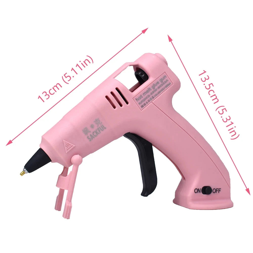 Cordless Hot Melt Glue Gun Child Hand Crafts Home DIY Repair Use 7mm Glue Stick Wireless Glue Gun 3.6V 2000mAh 60 min use time LM Tools Store